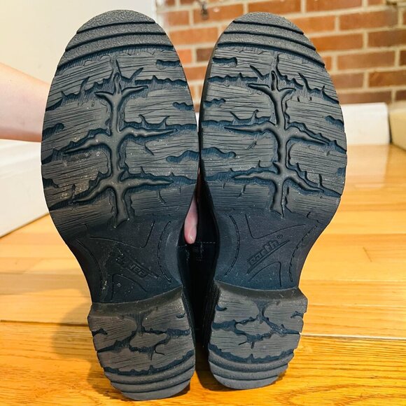 EARTH Women's Everwood Boots 7B Black Leather Mid-Calf Side Zipper Biker Moto - Picture 16 of 16